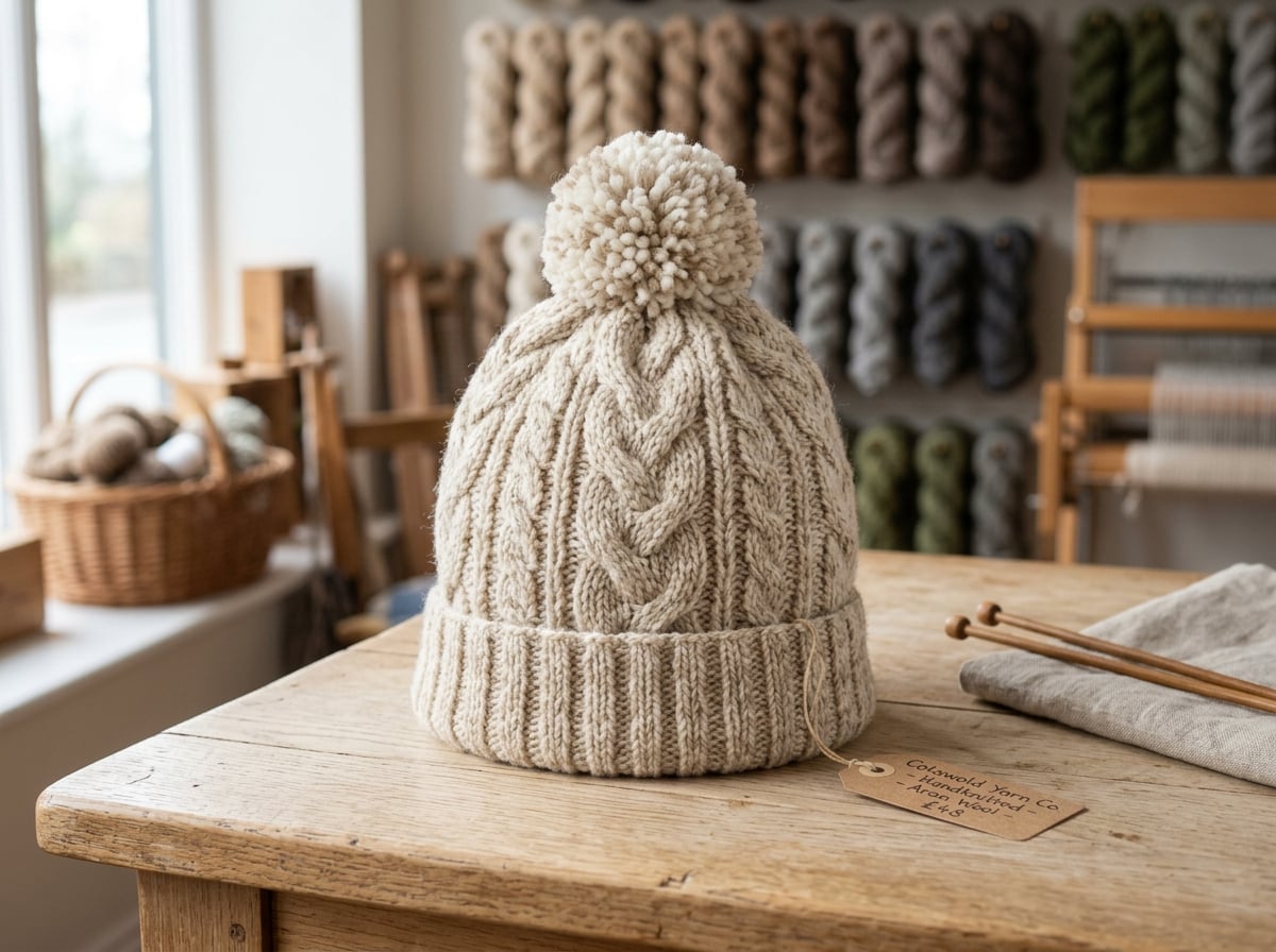 Finished Snug Bobble Beanie — free knitting pattern