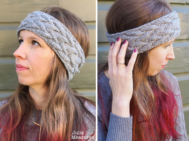 Finished Braided Cable Headband — free knitting pattern
