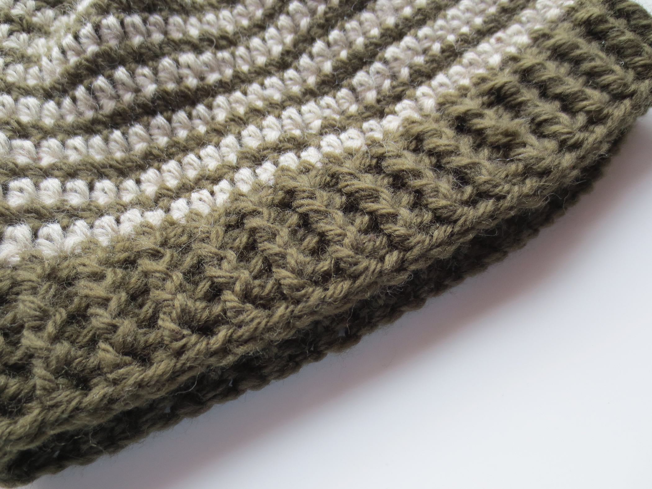 Finished Crochet Ribbed Beanie — free crochet pattern