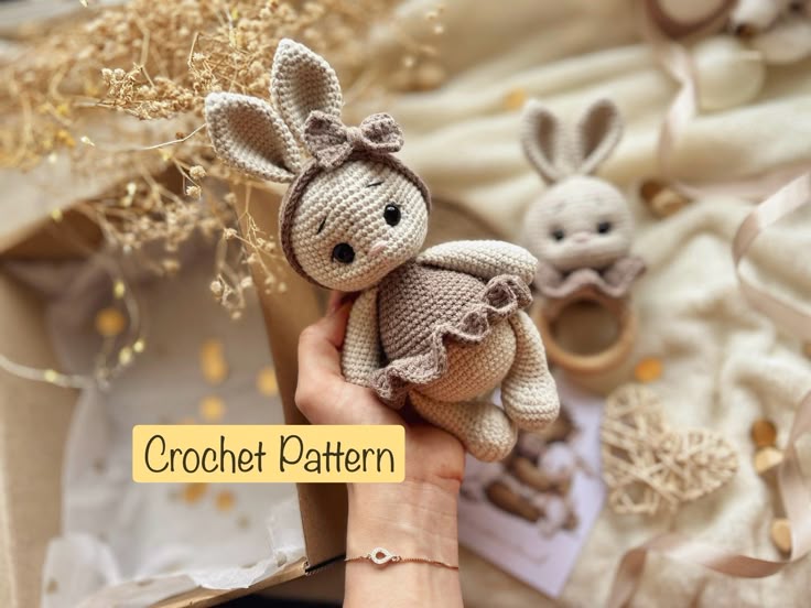Finished Crochet Toy Bunny — free crochet pattern