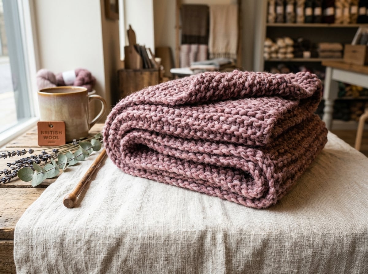 Finished Cosy Garter Stitch Scarf — free knitting pattern